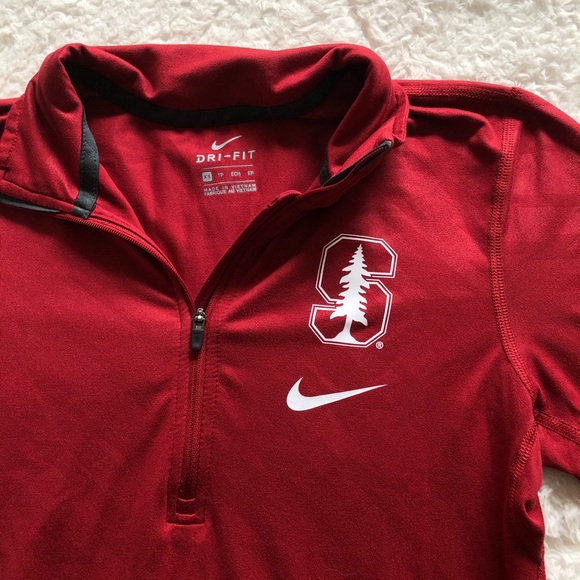 Nike Stanford Cardinal Red Dri-Fit Quarter-zip - Picture 2 of 7